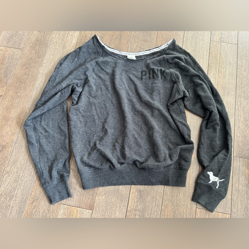 PINK Victoria's Secret Charcoal Gray  
Sweatshirt size xs